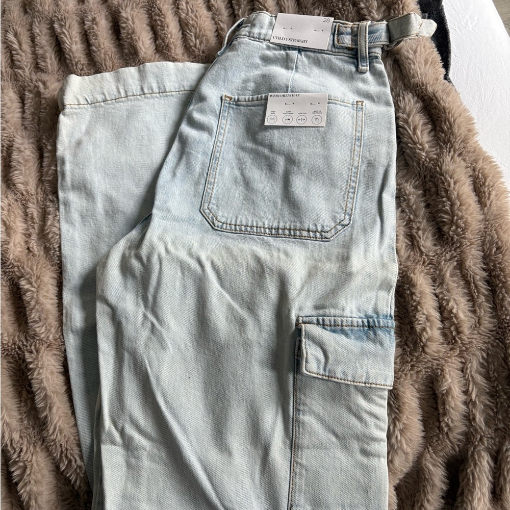 WeWoreWhat Relaxed Denim Jeans in Light Blue